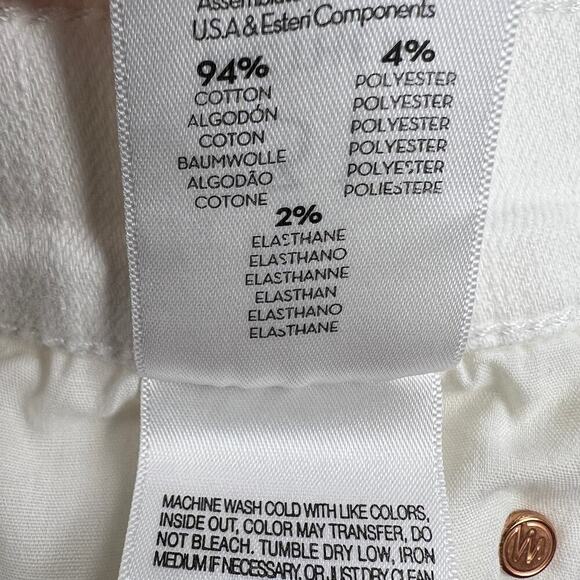 MOTHER The Mid Rise Dazzler Ankle Jean Fairest of Them All Wash White Size 31 - Picture 10 of 16